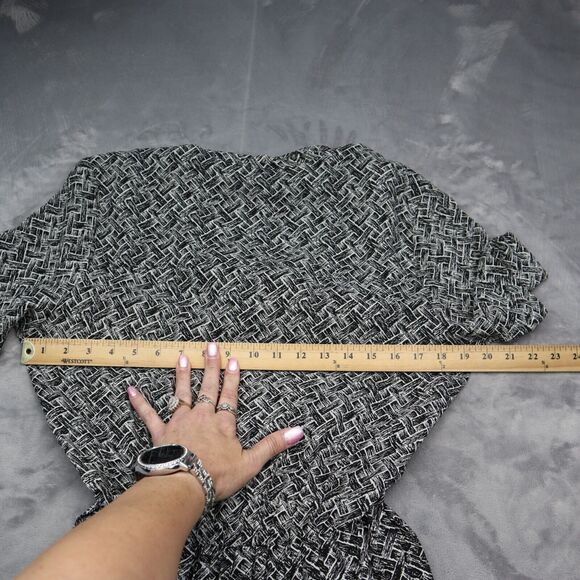 Items Dress Womens Black Short Sleeve Collared Wrap Casual Pullover Maxi - Picture 3 of 14